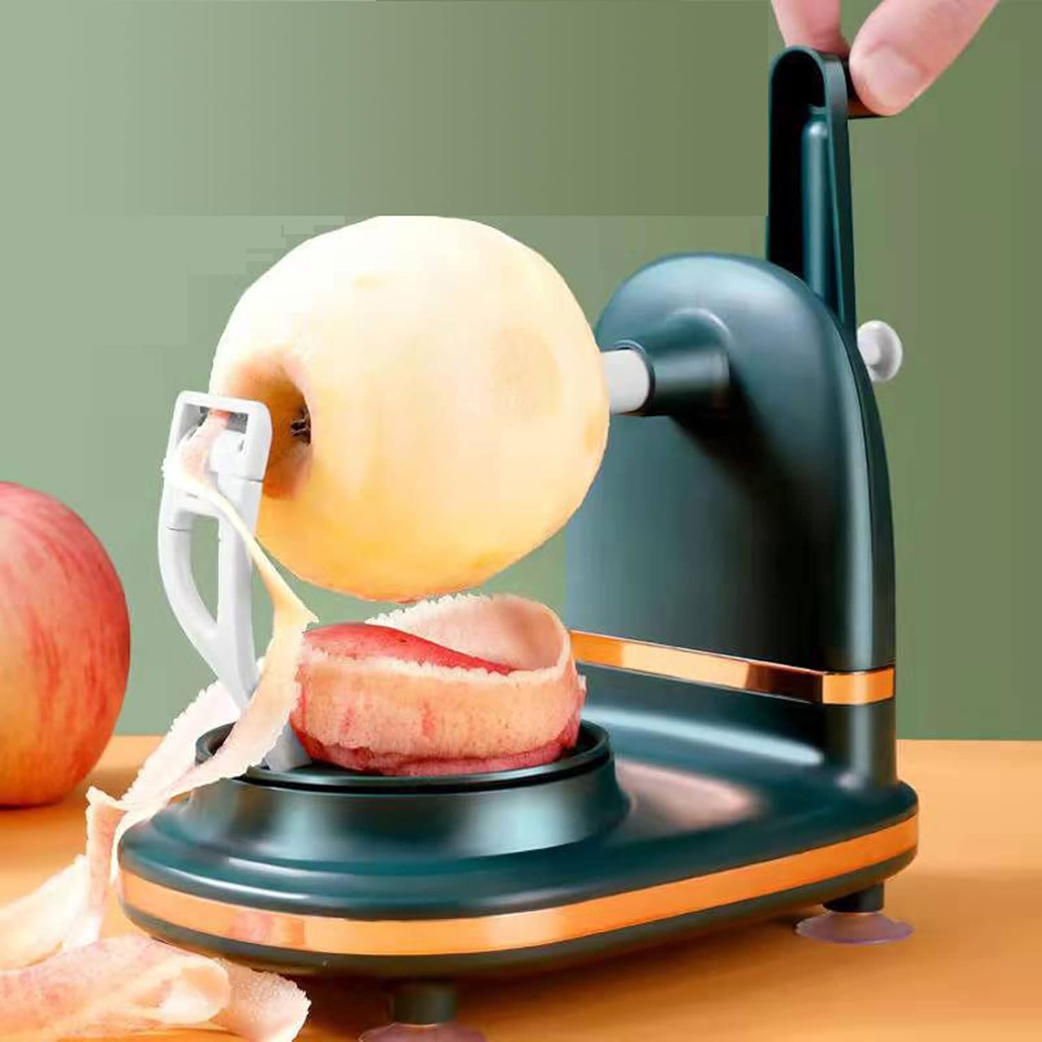Éplucheur à Pommes - TwistPeelPro™ - Vert Foncé - RusticaKitch