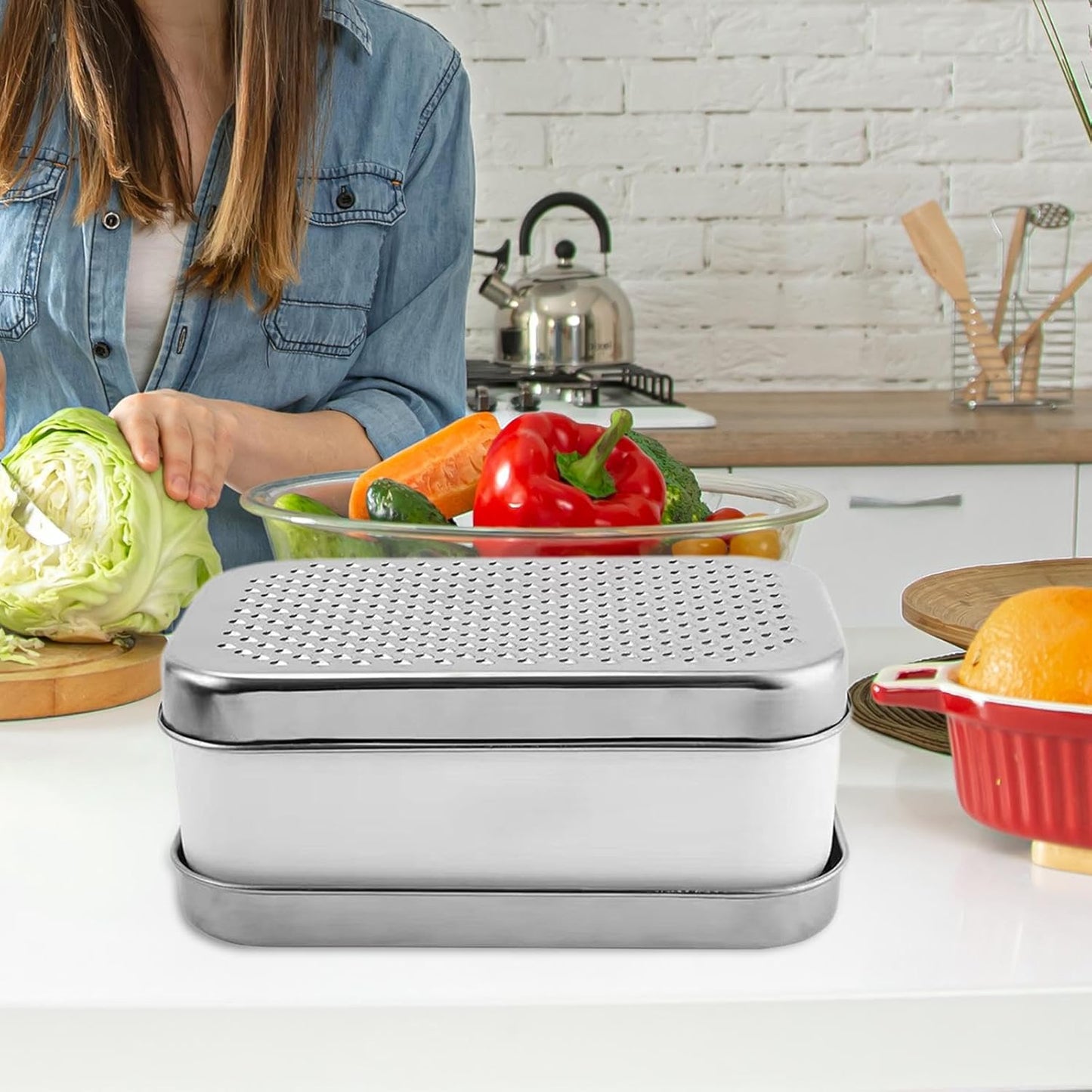 Râpe à Fromage - DualGrater™ - Blanc - RusticaKitch